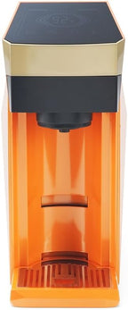 Intelligent Touch Screen Coffee Machine, 1350w Power 19 Bar Pressure All-In-One Coffee Maker,Orange