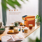 Intelligent Touch Screen Coffee Machine, 1350w Power 19 Bar Pressure All-In-One Coffee Maker,Orange