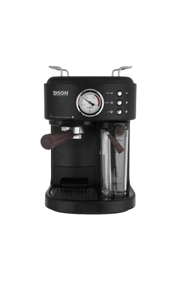 Edison CM5411A-GS Coffee Machine, 1050-1250 Watt, 1.5 Liter - Black