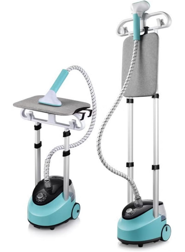 مكواة بخار للملابس، مكواة بخار عمودية للملابس بقوة 2000 واط، مكواة بخار قائمة للملابس HD-688، لون أزرق  Hover Image