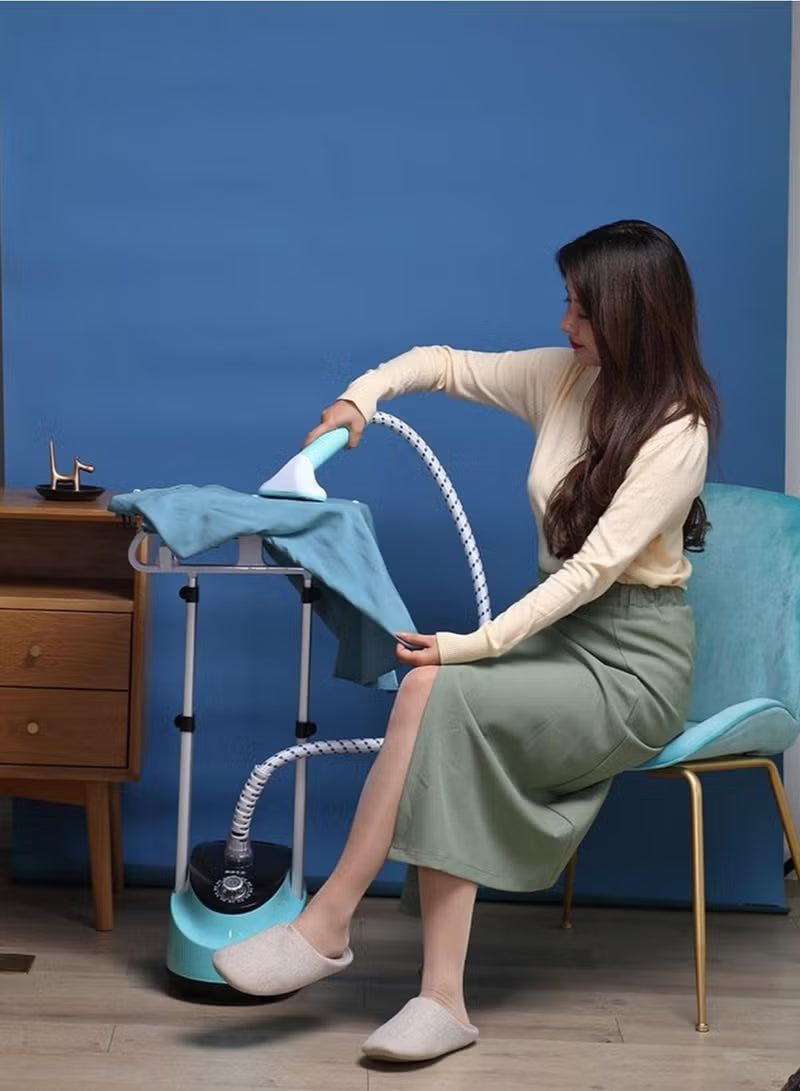 مكواة بخار للملابس، مكواة بخار عمودية للملابس بقوة 2000 واط، مكواة بخار قائمة للملابس HD-688، لون أزرق 